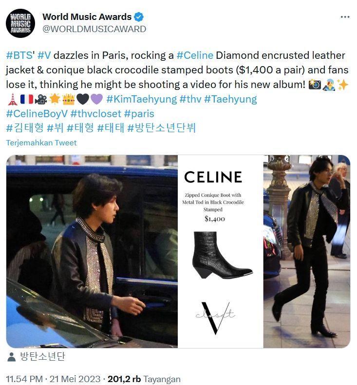 V BTS di Paris (Twitter.com/WORLDMUSICAWARD)