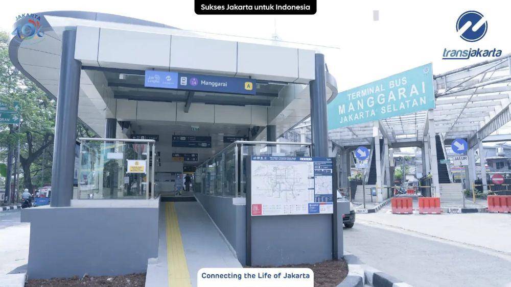 Halte Transjakarta Manggarai terintegrasi dengan Stasiun Kereta Manggarai (Dok.PT Transjakarta)