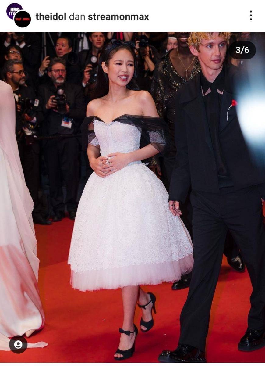 Jennie BLACKPINK di red carpet Cannes Film Festival (Instagram.com/theidol)