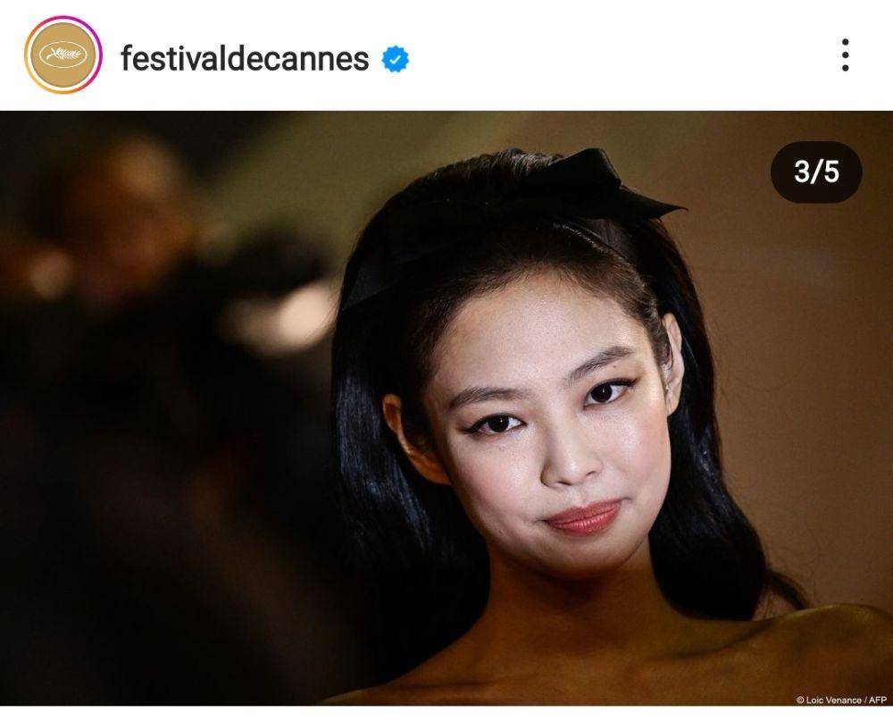 Jennie BLACKPINK di red carpet Cannes Film Festival (Instagram.com/festivaldecannes)