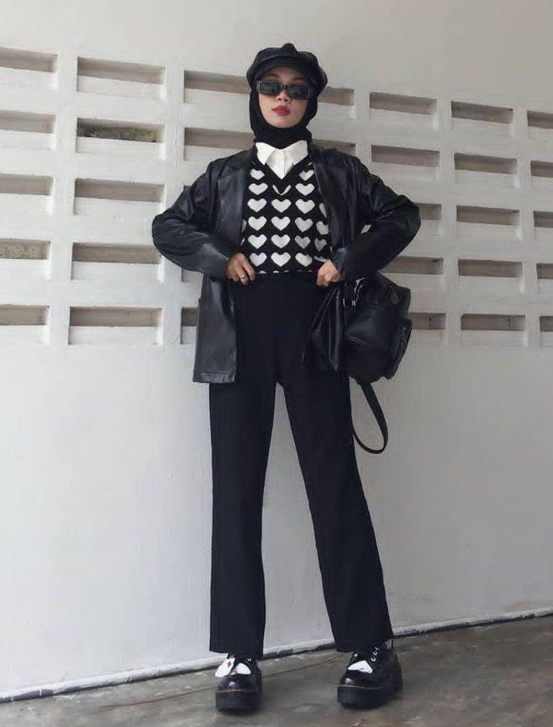 Ootd formal hijab boyish (instagram.com/hidayah.gn)
