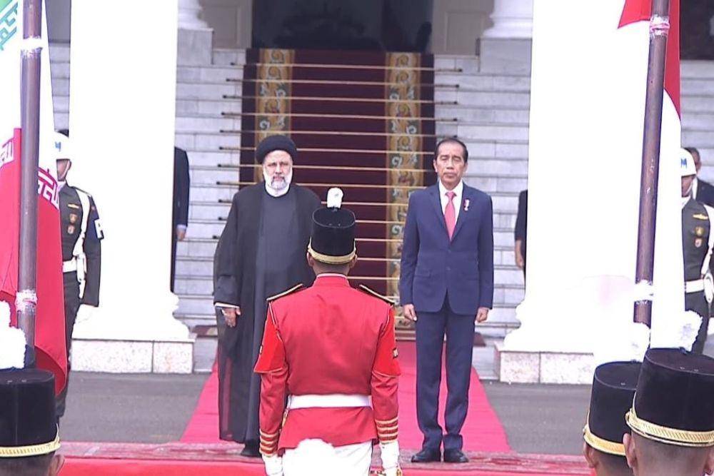 Presiden Jokowi menerima kunjungan kenegaraan Presiden Iran, Seyyed Ebrahim Raisi di Istana Kepresidenan Bogor, Selasa (23/5/2023). (youtube.com/Sekretariat Presiden)