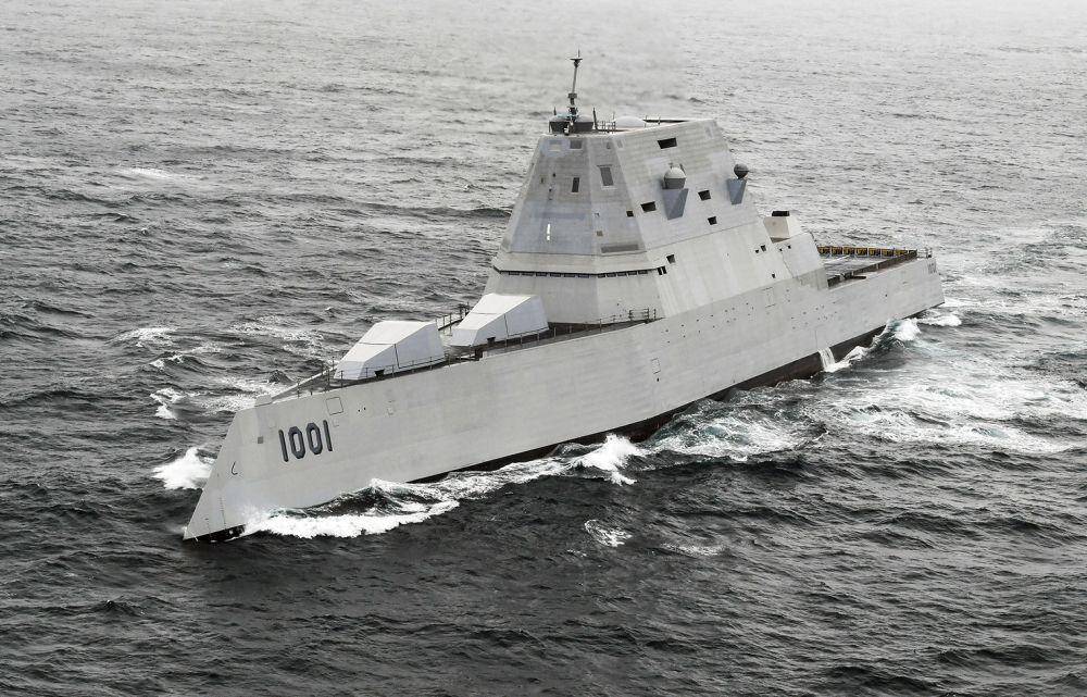 potret kapal perusak kelas Zumwalt USS Michael Monsoor (DDG 1001) yang namanya diambil dari nama prajurit Navy SEALs yang gugur di Irak (commons.wikimedia.org/Shannon Renfroe)