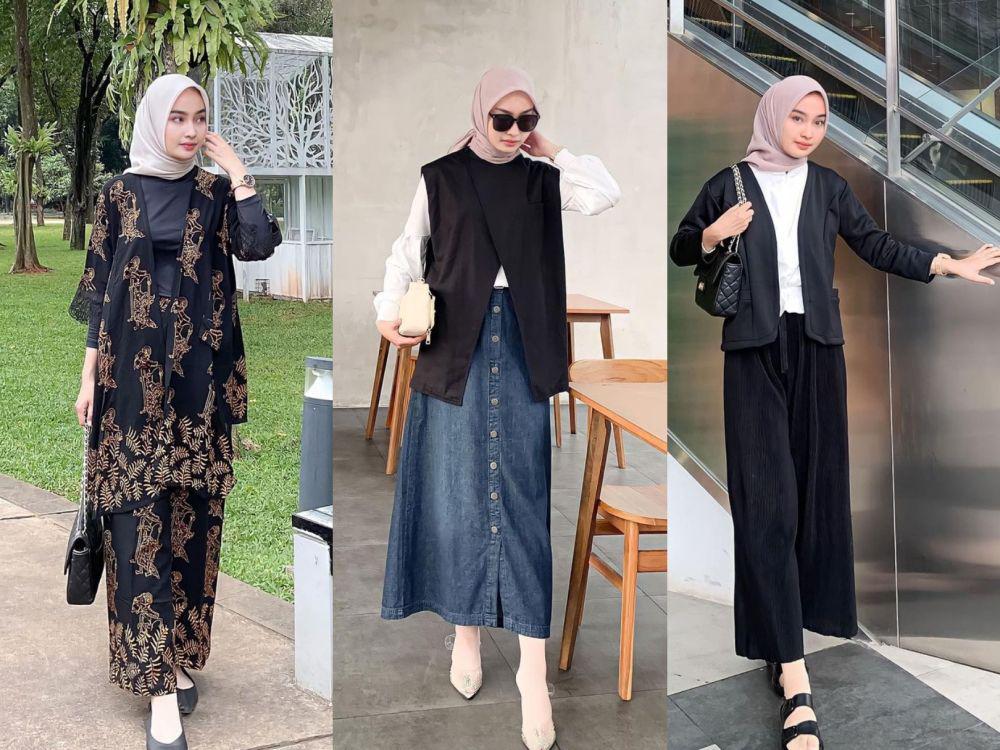 9 Ide Outfit Hitam ala Qolby Fithri Nuraghniya, Catchy Abis!