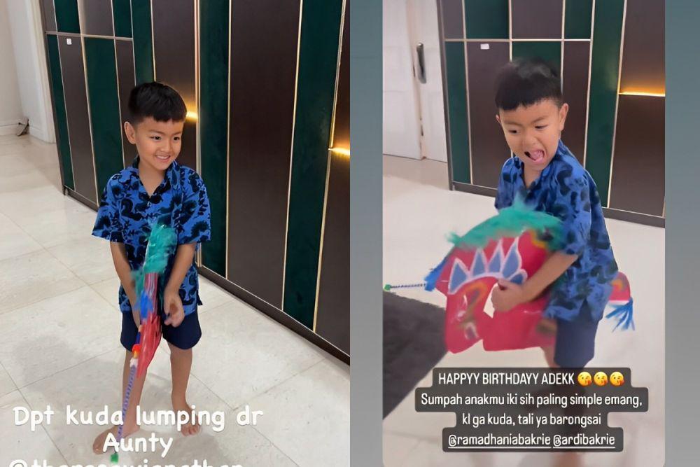 7 Potret Magika, Anak Nia Ramadhani, saat Main Kuda Lumping