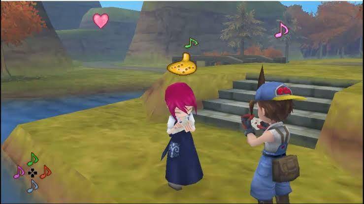 gameplay Harvest Moon: Hero of Leaf Valley (dok. Marvelous/Harvest Moon: Hero of Leaf Valley)