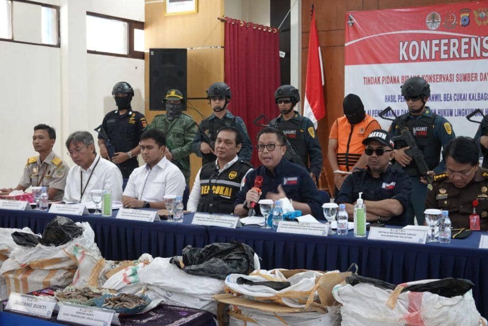 Penyelundupan 360 Kg Sisik Trenggiling Digagalkan di Banjarmasin