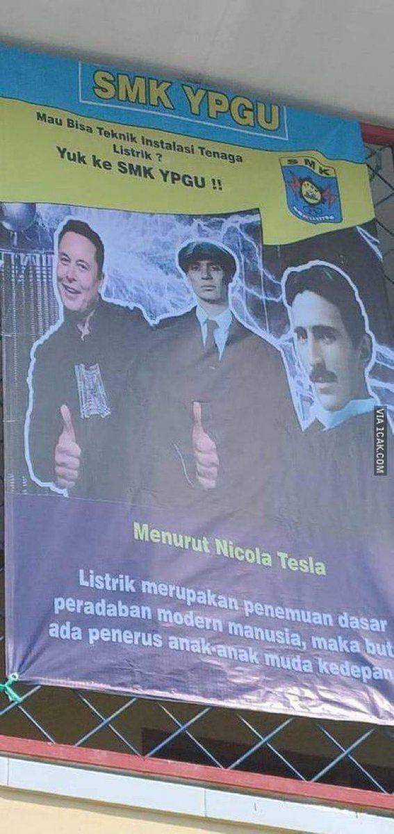 potret kocak spanduk sekolah (twitter.com/PolJokesID)