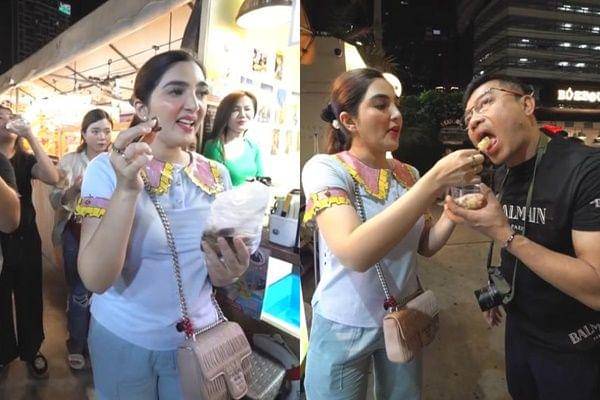Ashanty dan Anang street food di Thailand (YouTube.com/The Hermansyah A6)