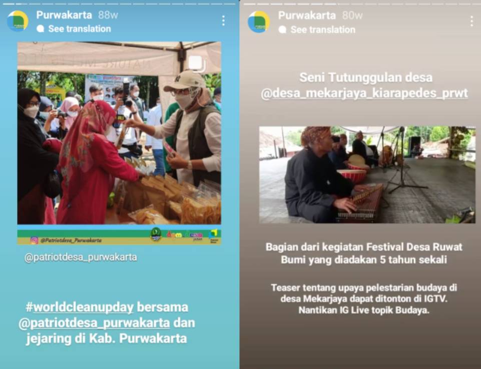 Cuplikan layar program patriot desa di Purwakarta (instagram.com/patriotdesa_official)