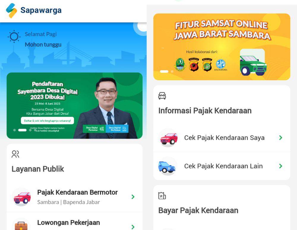 Cuplikan layar aplikasi Sapawarga (Aplikasi Sapawarga di Play Store)