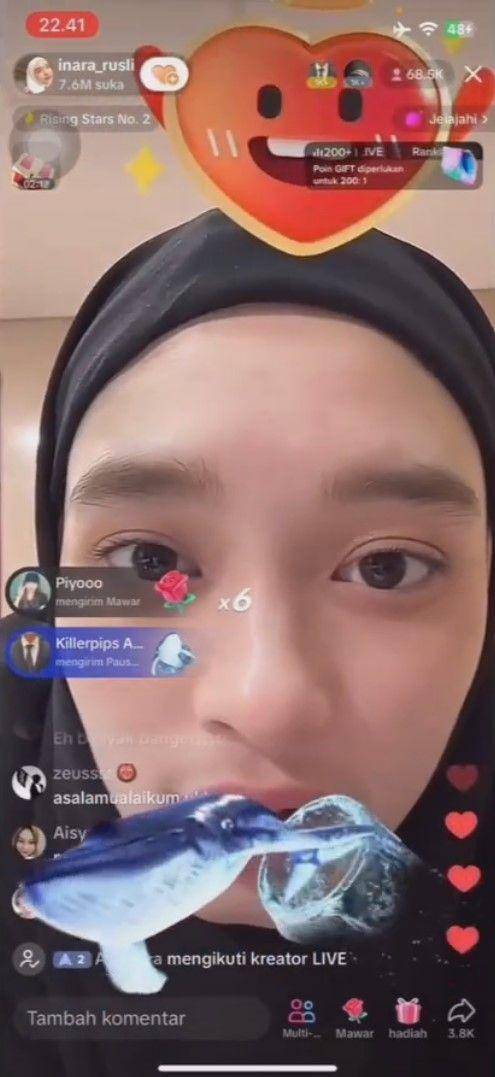 Inara Rusli disawer Rp1 M di TikTok (tiktok.com/@inara_rusli)