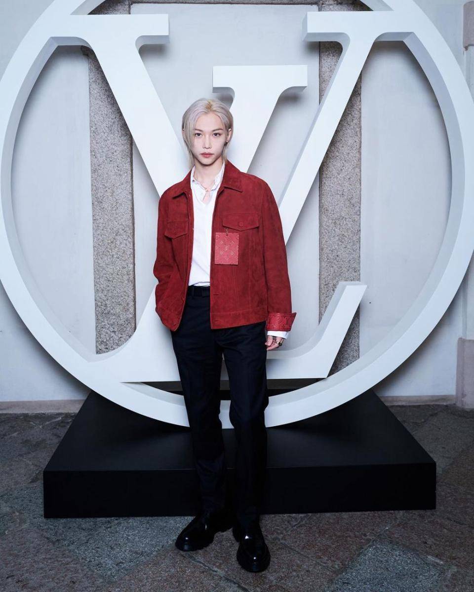 Felix Stray Kids di Acara Louis Vuitton (instagram.com/harpersbazaarsg)
