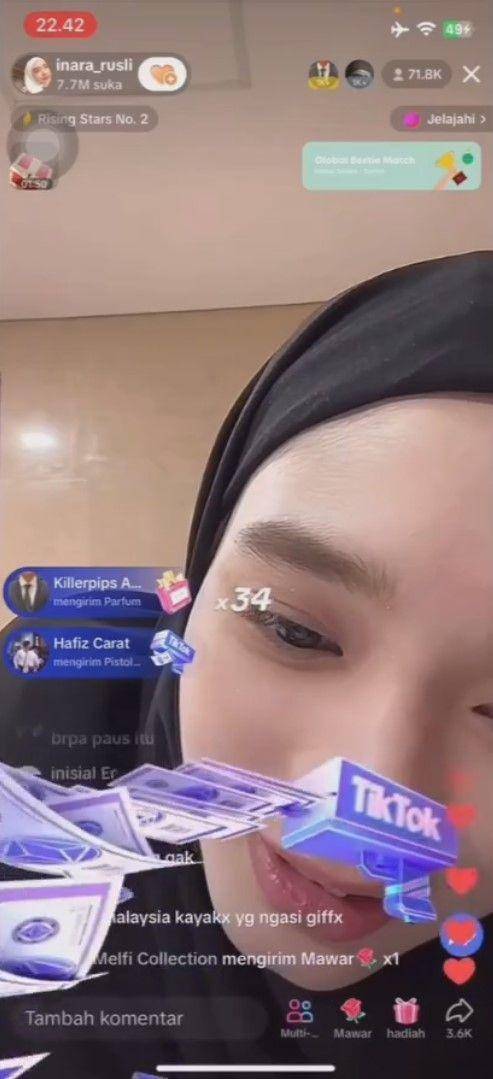 Inara Rusli disawer Rp1 M di TikTok (tiktok.com/@inara_rusli)