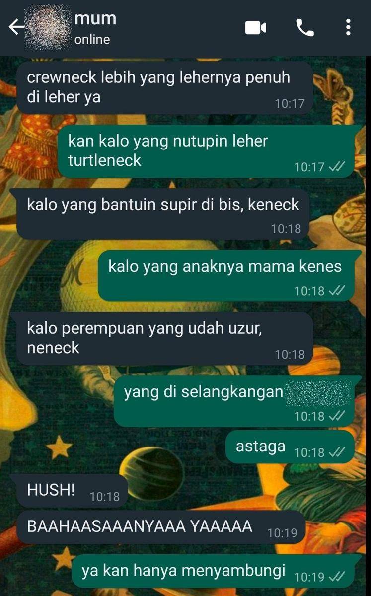 chat anak dan emak random (twitter.com/julieflutter)