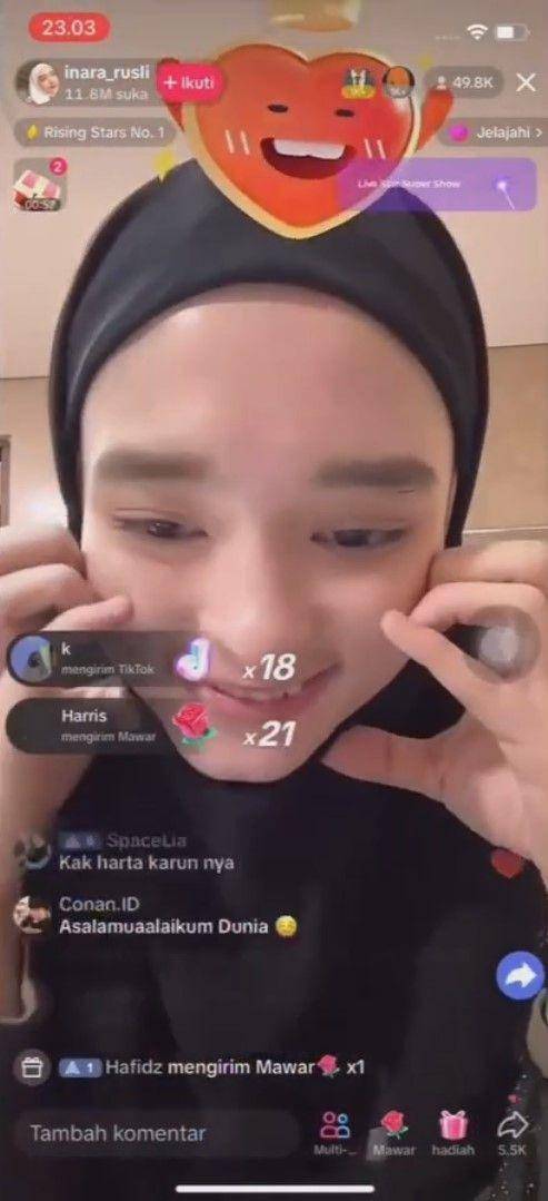 Inara Rusli disawer Rp1 M di TikTok (tiktok.com/@inara_rusli)