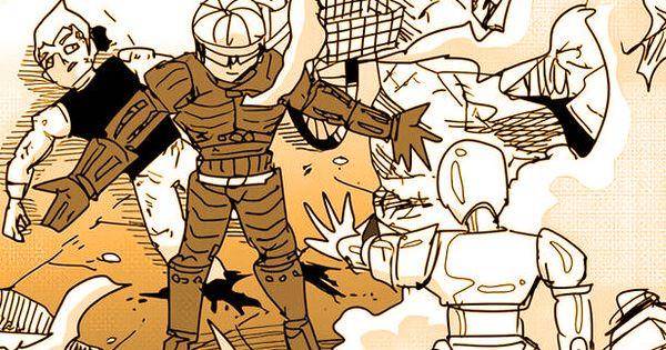 Mumen Rider menolong Max (Dok. http://galaxyheavyblow.web.fc2.com/One Punch Man Web Comic)