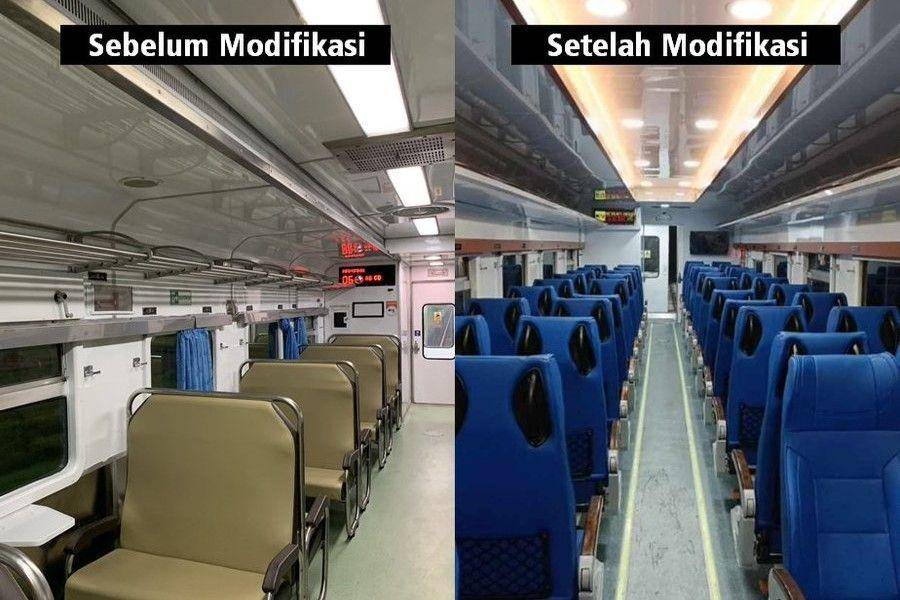 Potret kursi kereta ekonomi yang baru (twitter.com/txttransportasi)