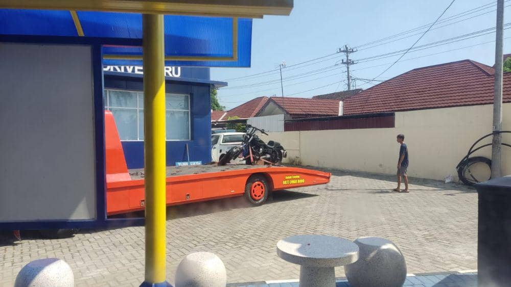 Harley Davidson Tabrak Truk di Jalan Srandakan Bantul.(Dok.Polres Bantul)