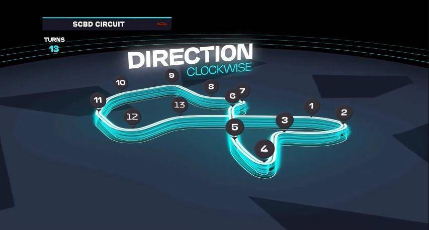 layout sirkuit jalanan SCBD untuk Jakarta E-Prix Esports Championship 2023 (youtube.com/Jakarta E-Prix Official)