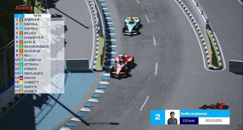 momen saat babak semifinal seri keempat Jakarta E-Prix Esports Championship 2023 (youtube.com/Jakarta E-Prix Official)