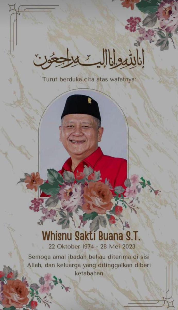 Innalillahi, Mantan Wali Kota Surabaya Whisnu Sakti Buana Berpulang