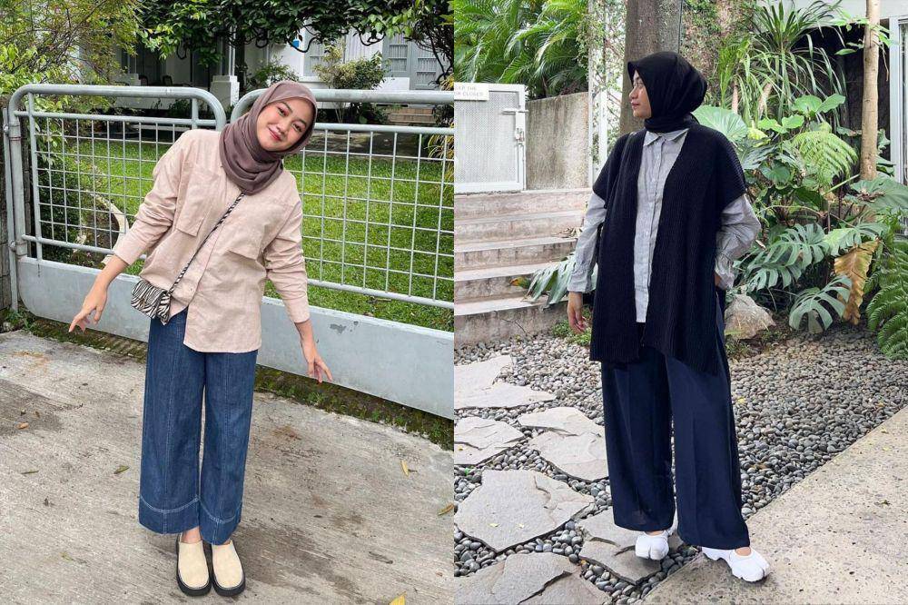 ide styling kemeja ala selebgram hijabers (instagram.com/adindavld | instagram.com/lintangrainaa)