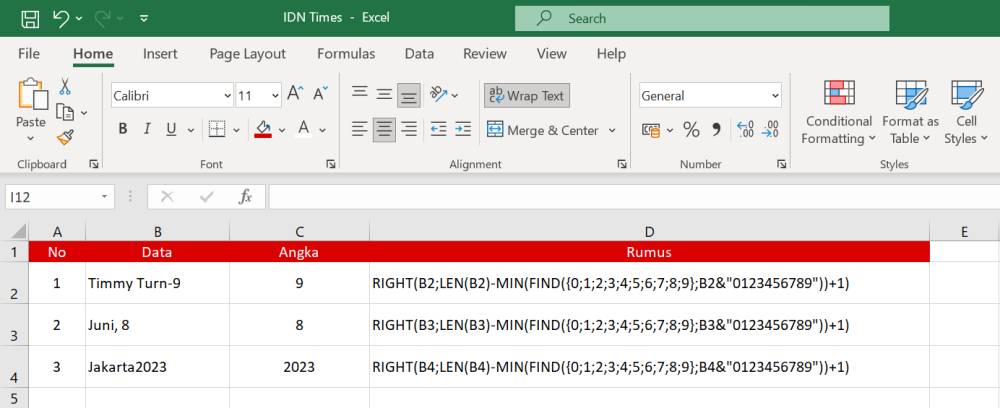ilustrasi memisahkan angka di Excel (IDN Times/Laili)
