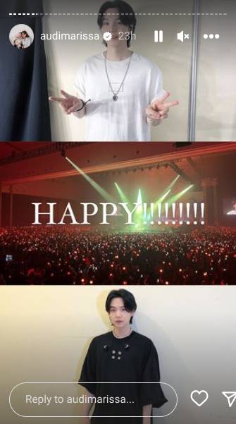 momen Audi Marissa nonton konser Suga BTS (instagram.com/audimarissa)