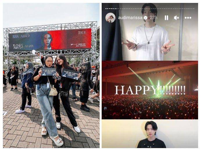momen Audi Marissa nonton konser Suga BTS (instagram.com/audimarissa)