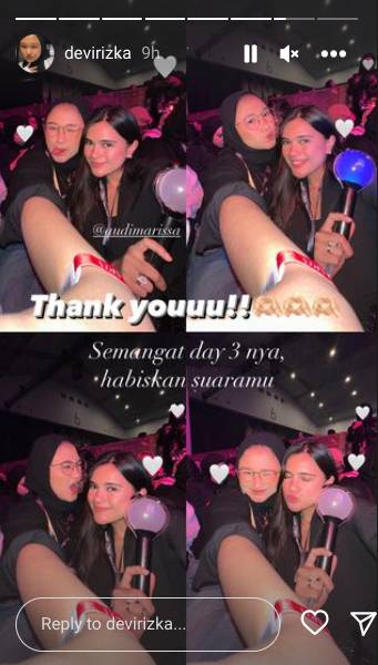 momen Audi Marissa nonton konser Suga BTS (instagram.com/devirizka)