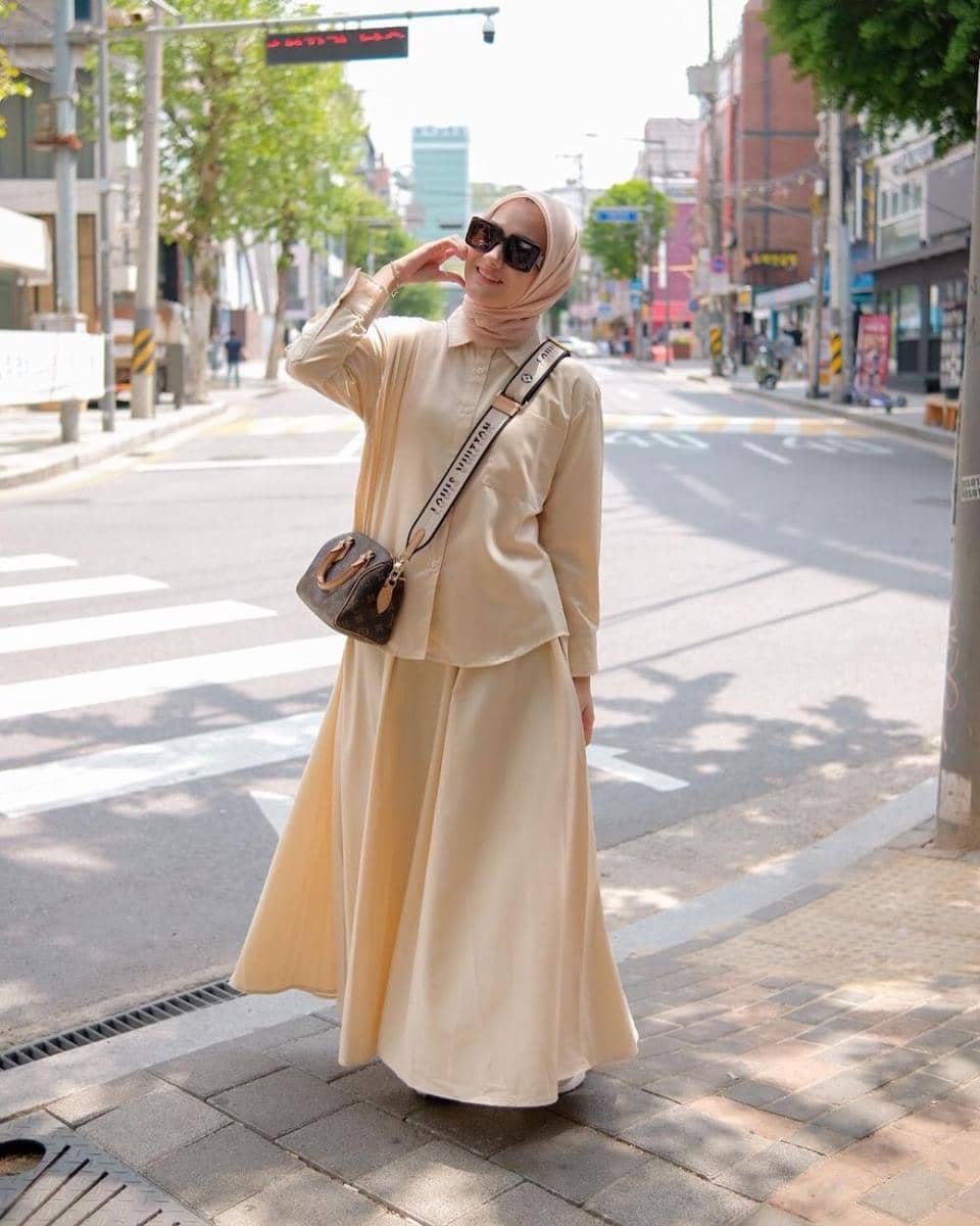 inspirasi daily outfit dengan one set (instagram.com/kairissta)