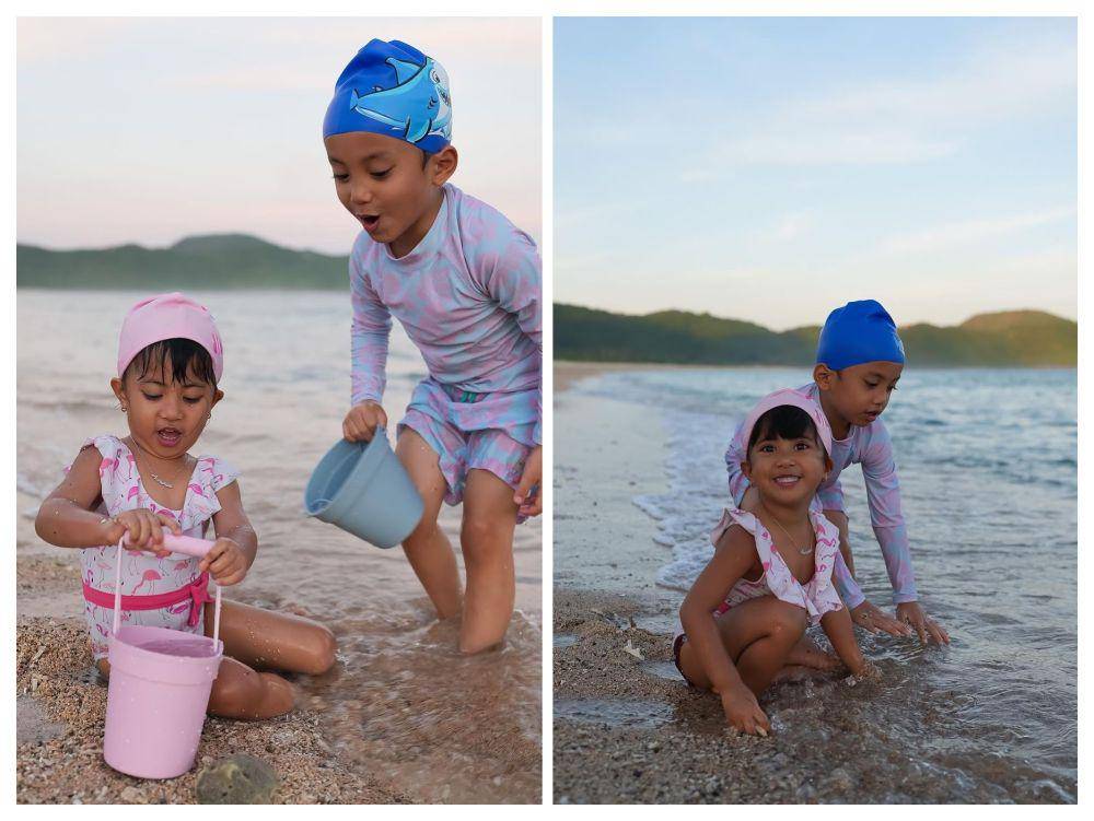 potret anak-anak Rachel Vennya liburan di Lombok (instagram.com/rachelvennya)