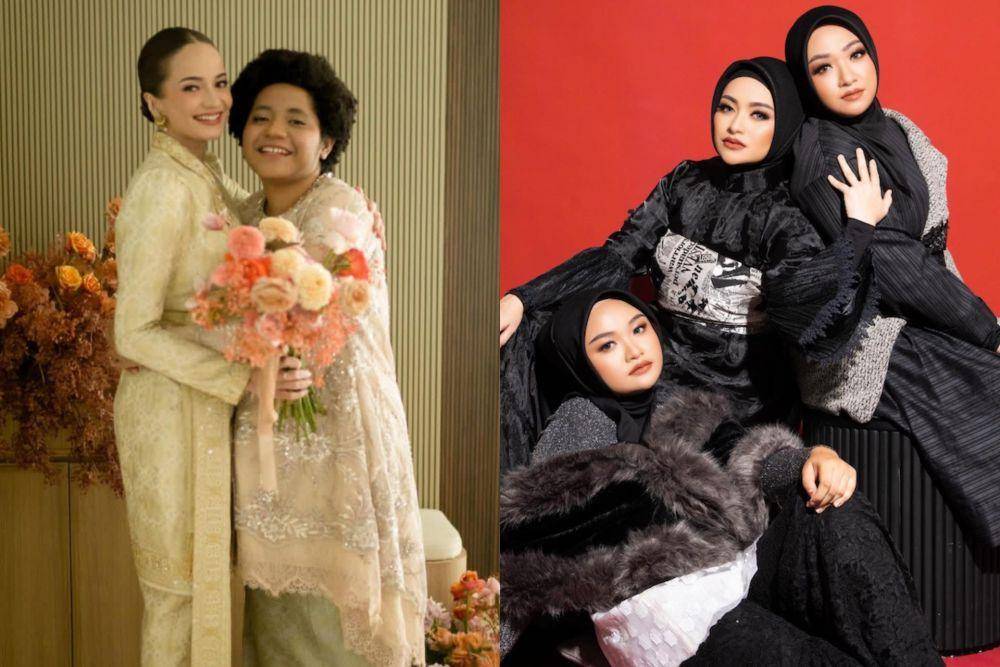 Enzy dan adiknya serta Nathalie Holscher dan kedua adiknya (instagram.com/fadlan_indonesia | instagram.com/nathalieholscher)