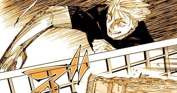 Gojo menggerakkan bangunan ke arah Sukuna ( Dok. Shueisha / Jujutsu Kaisen )