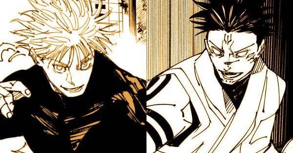 Gojo dan Sukuna sempat melempar ejekan satu sama lain ( Dok. Shueisha / Jujutsu Kaisen )
