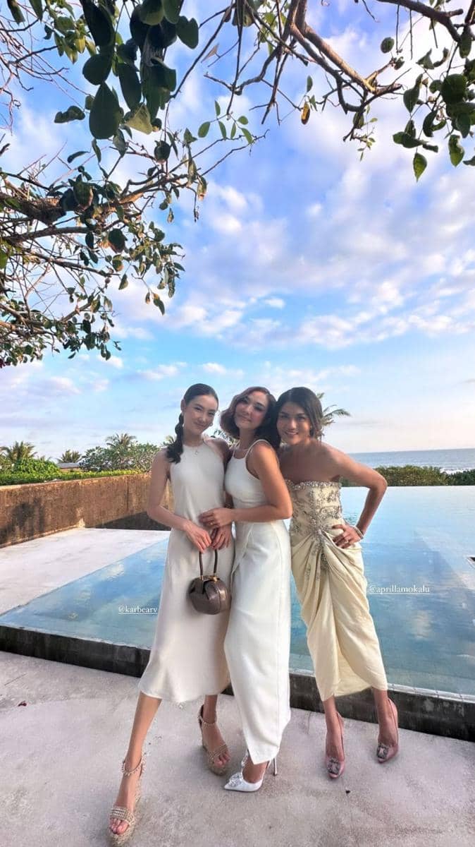 gaya tamu resepsi Jessica Mila di Bali (instagram.gom/gisel_la)