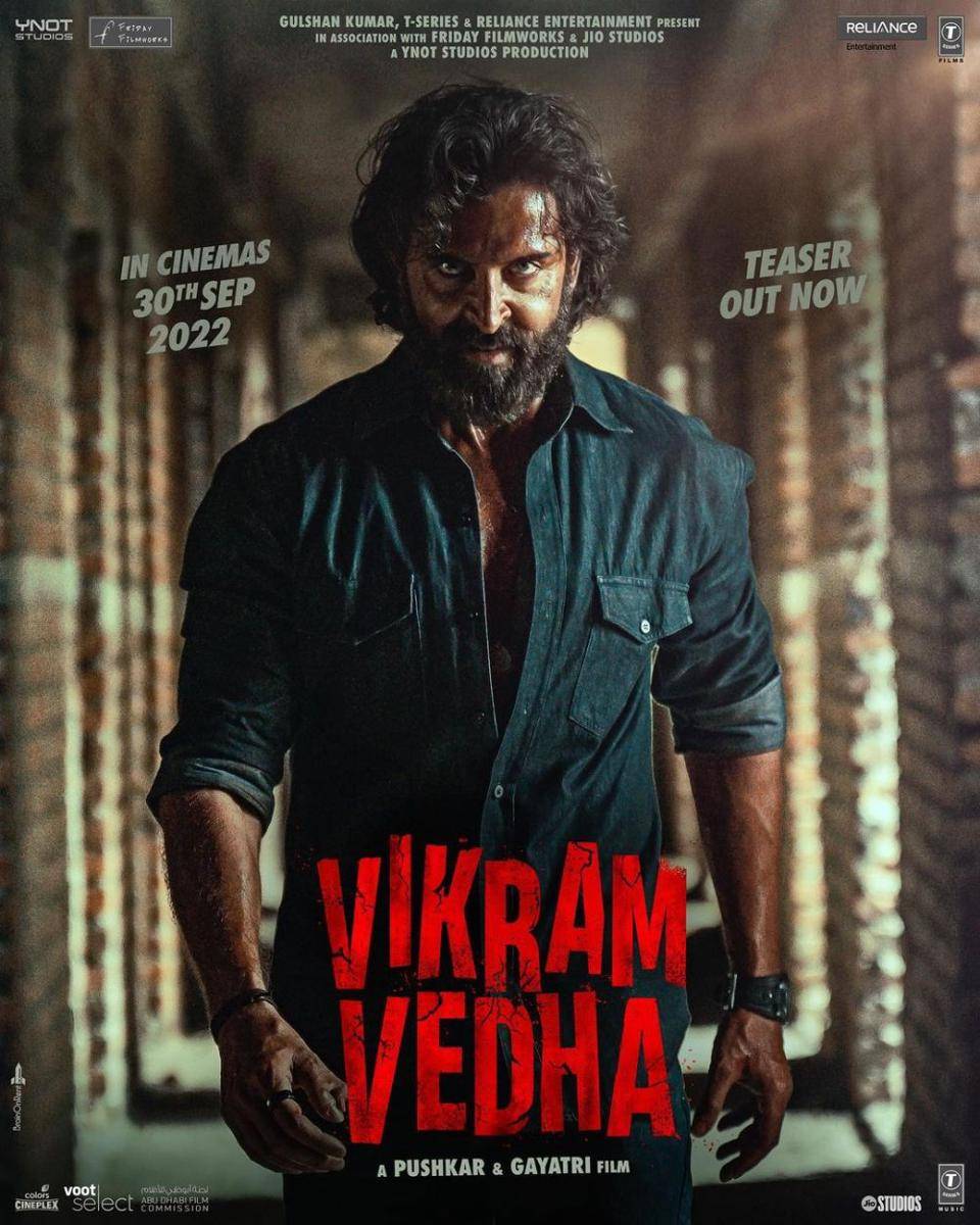 poster film Vikram Vedha (instagram.com/hrithikroshan)