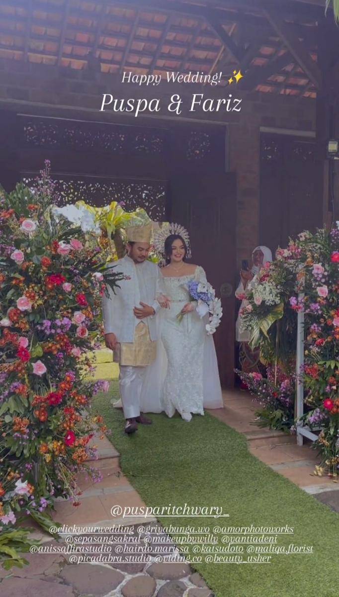 potret pernikahan Puspa Ritchwary dan Fariz Amran (instagram.com/beauty_usher)