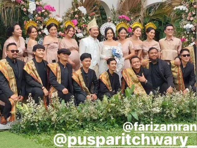 potret artis di pernikahan Puspa Ritchwary dan Fariz (instagram.com/larasati_nugrohoo)