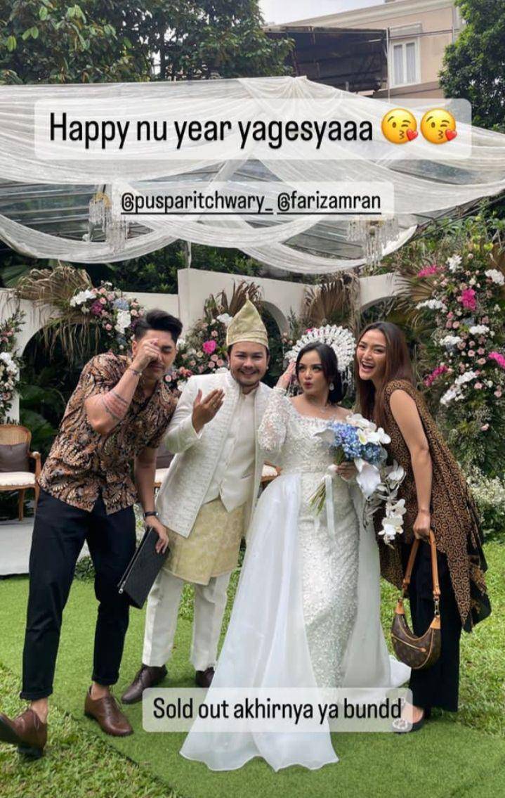 potret artis di pernikahan Puspa Ritchwary dan Fariz (instagram.com/sitibadriahh)