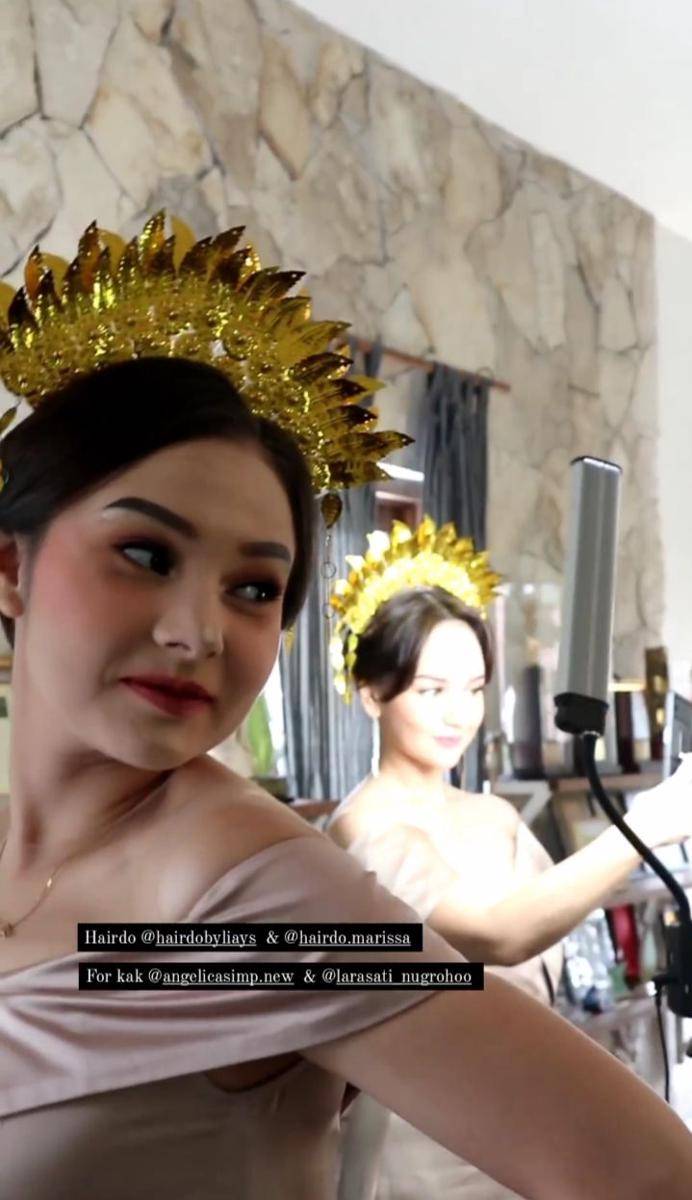 Ikipotret artis di pernikahan Puspa Ritchwary dan Fariz (instagram.com/hairdo.marissa)