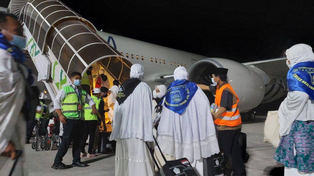 Pemberangkatan jemaah haji NTB tahun 2022. (dok. Bandara Lombok)