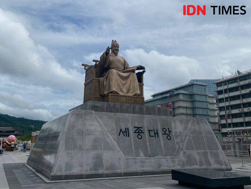 Patung Raja Sejong di Korea Selatan. (IDN Times/Sonya Michaella)