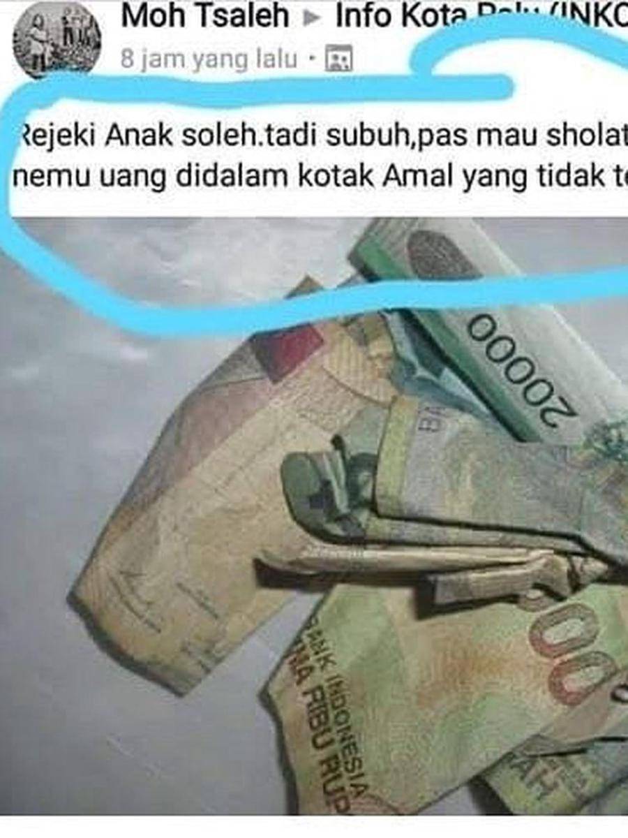 status facebook kocak nemu uang (facebook.com/meme gambar lucu)