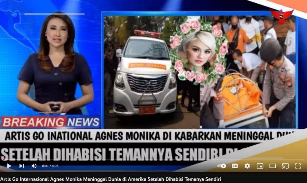 cek fakta Agnez Mo meninggal dunia (youtube.com/simakberitapopuler)