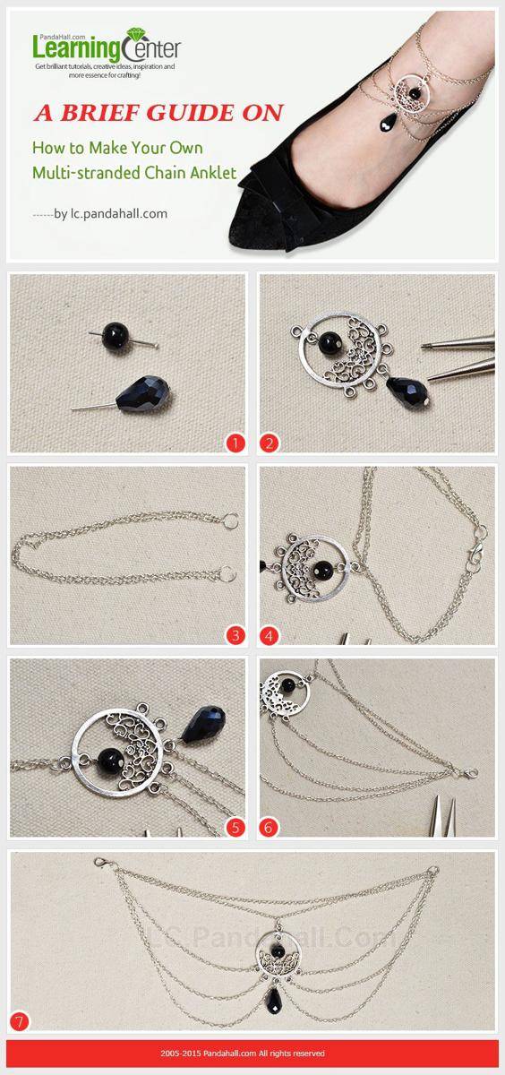potret DIY chain anklet (pandahall.com)