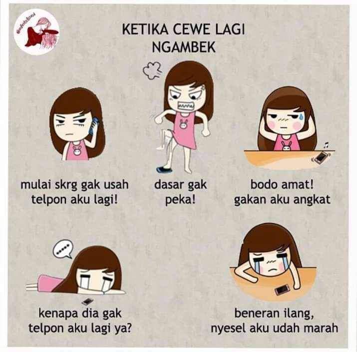 meme cewek ngambek (facebook.com/Meme Comic Lovers)