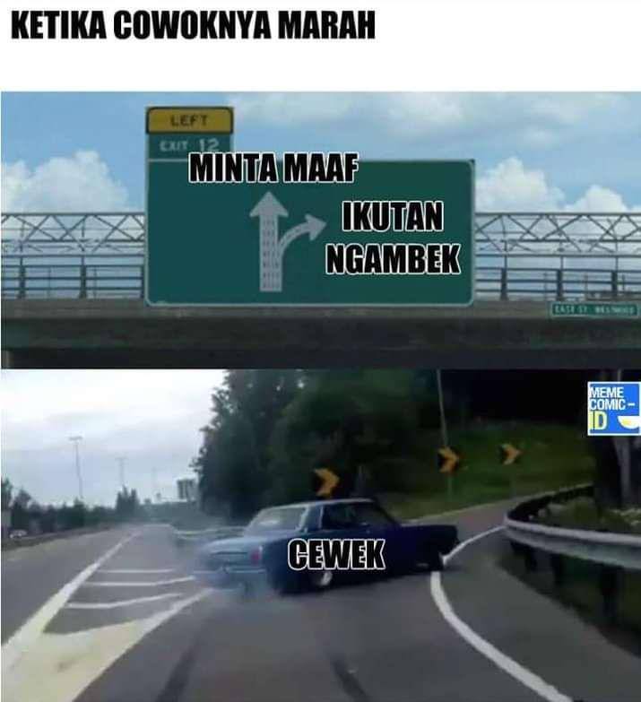 meme cewek ngambek (facebook.com/Muhammad Xavii)