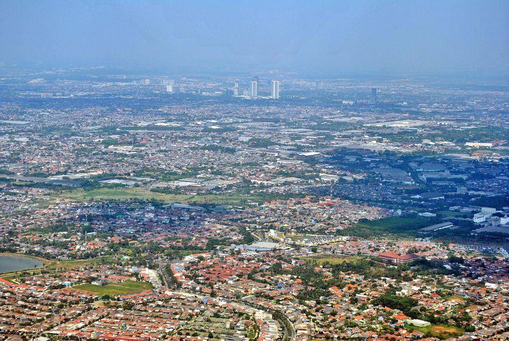 ilustrasi pemandangan Tangerang dari ketinggian (wikimedia.org/Ya, saya inBaliTimur)
